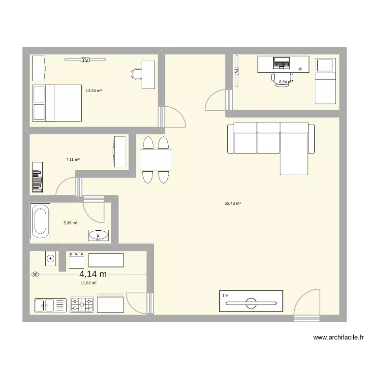 House. Floor plan with 6  and 112 m²