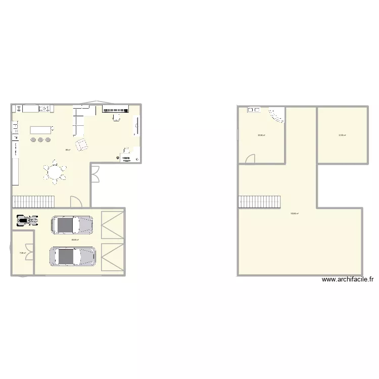 felix first plan. Floor plan with 6  and 289 m²