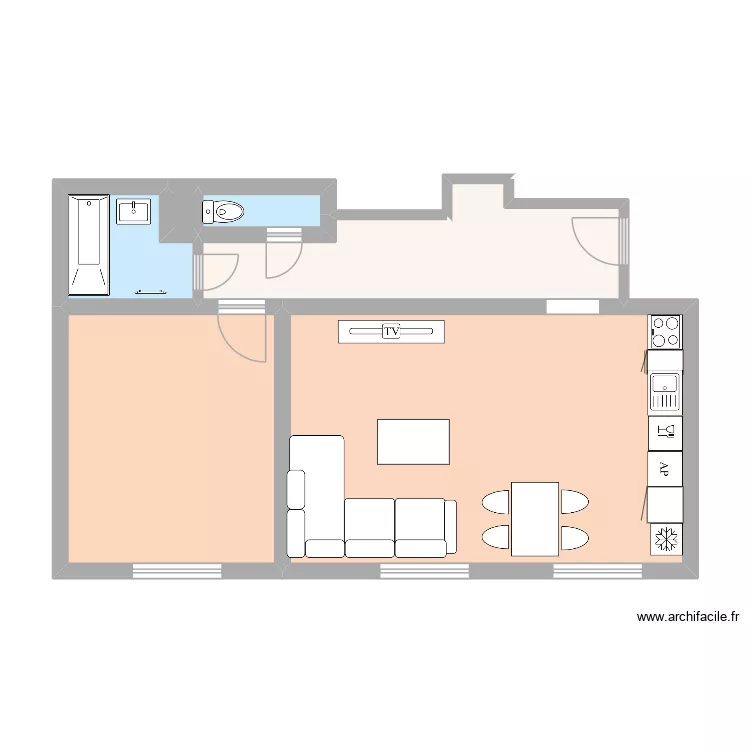 Bohuslava Martinů 814 byt 3 OV. Floor plan with 
