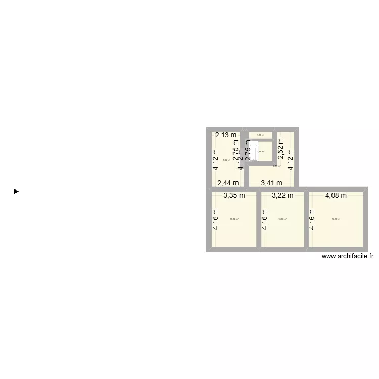Hlavn&iacute; tř&iacute;da 258 byt 6 HA. Floor plan with 