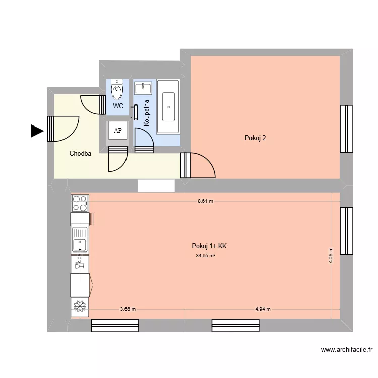 Jana SWericha 455 byt 17 HA. Floor plan with 12  and 188 m²