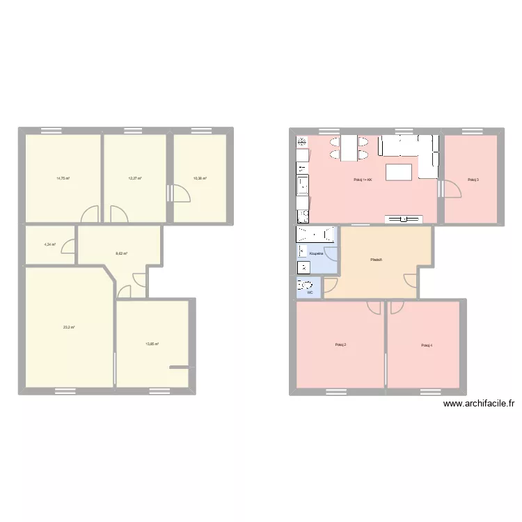 N&aacute;měst&iacute; Boženy Němcov&eacute; 660 byt 1 OV. Floor plan with 14  and 177 m²