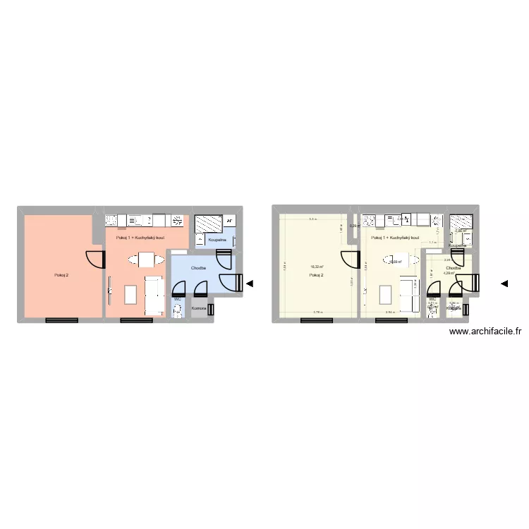 Nedbalova 2021 byt 1. Floor plan with 18  and 210 m²