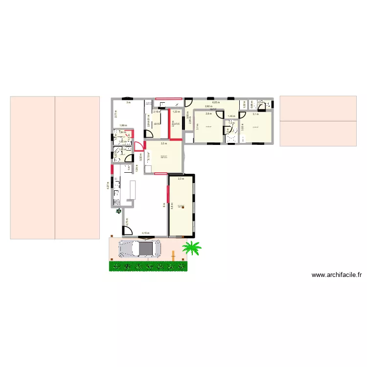 S&Atilde;O GABRIEL.3D. Floor plan with 12  and 72 m²