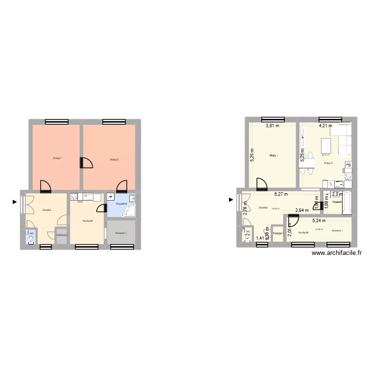 Hru&scaron;ovsk&aacute; 1862 byt 6 OV. Floor plan with 19  and 273 m²
