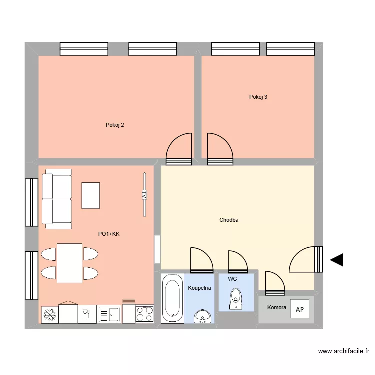 Jana Wericha 449 byt 15 HA. Floor plan with Jana Wericha 449 byt 15 HA. Floor plan with