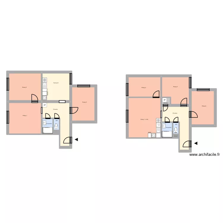 Matěje Kopeck&eacute;ho 632 byt 14, OV 2.VAR. Floor plan with 21  and 269 m²