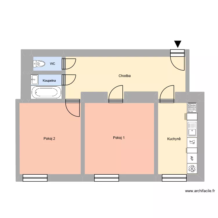ČS. exilu 537, byt 9. Floor plan with 16  and 183 m²