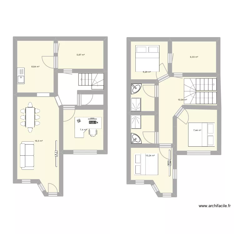 casa. Floor plan with 9  and 82 m²