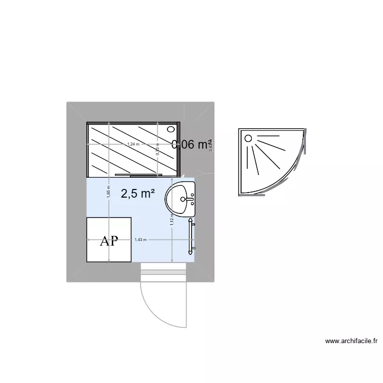 Hornick&aacute; 670 byt 1 koupelna. Floor plan with 2  and 3 m²