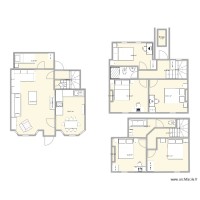 Cottage layout with bath on to floor and shower on middle floor