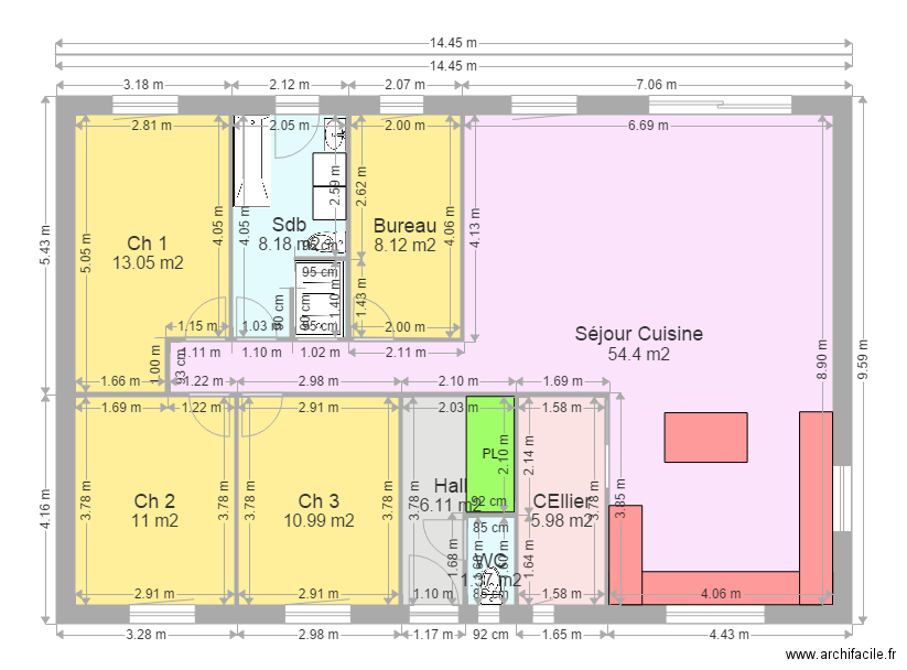 Floor plan FREE - Software ArchiFacile