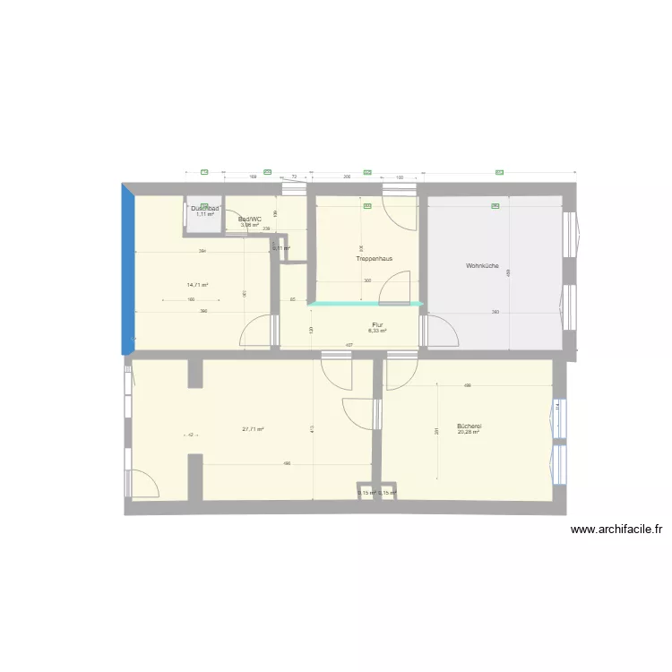 B 79  EG vers 8. Grundriss mit 