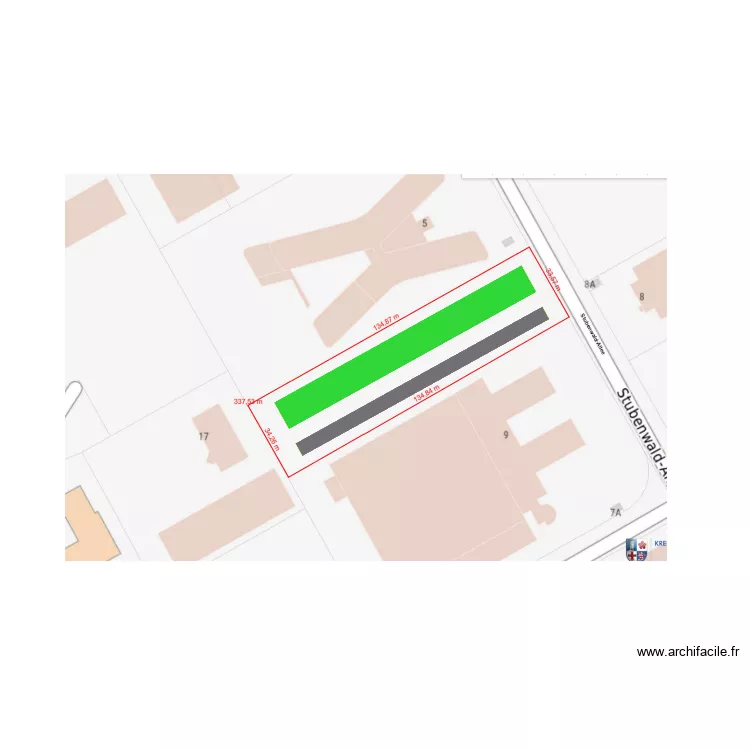 Bensheim. Grundriss mit 