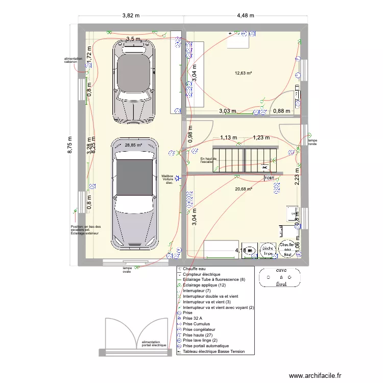 sous-sol. Grundriss mit 