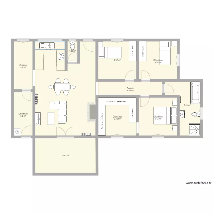 maison3. Grundriss mit 