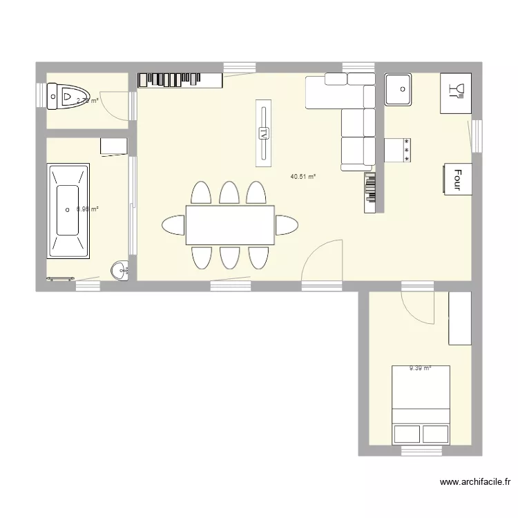 Techno. Grundriss mit 