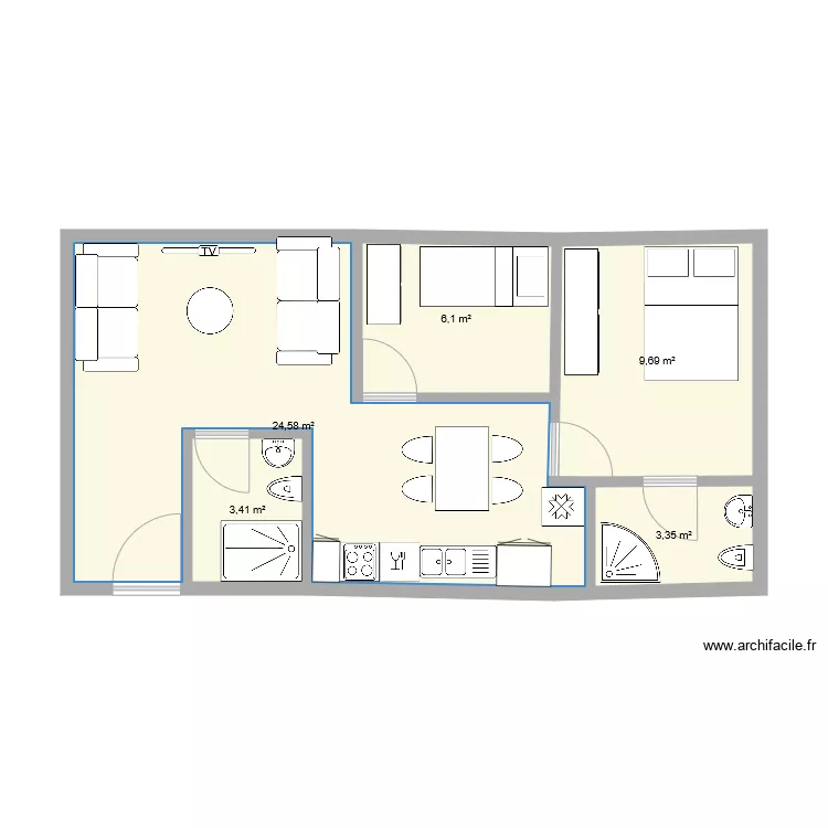 apartamentoSule. Grundriss mit 
