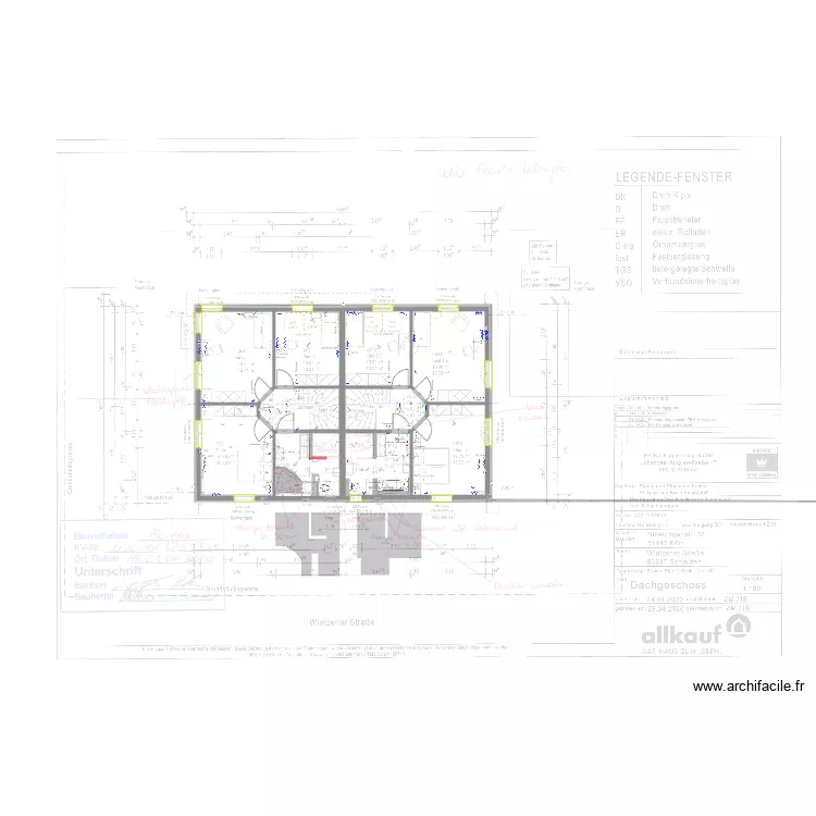 OG Haus Badplanung. Grundriss mit 