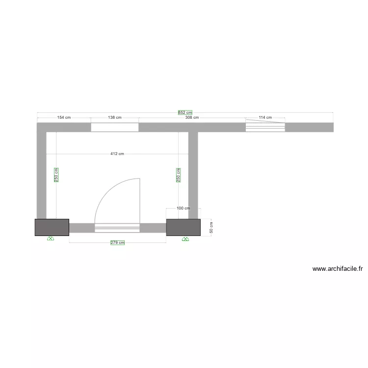 exterieure. Grundriss mit 