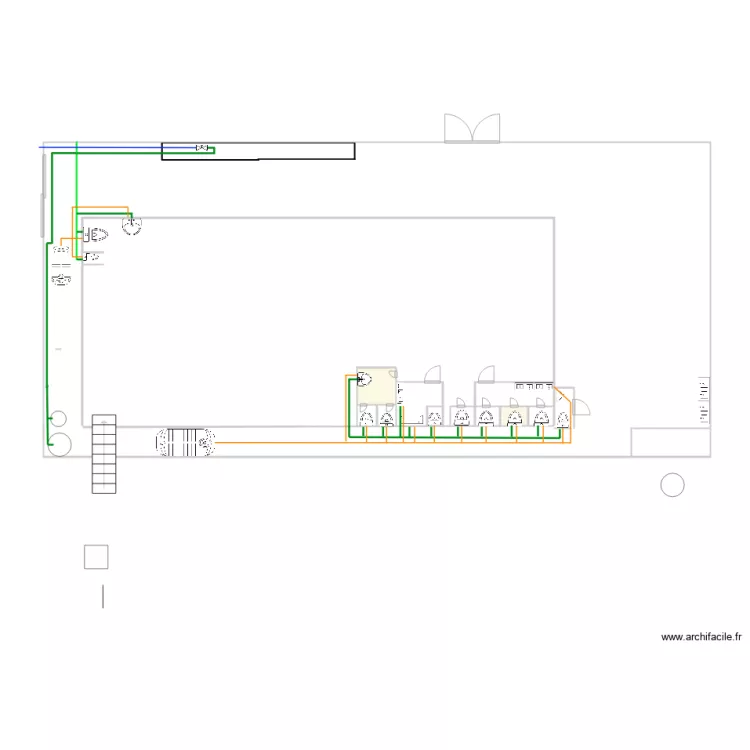evacuation et alimentation. Grundriss mit evacuation et alimentation. Grundriss mit