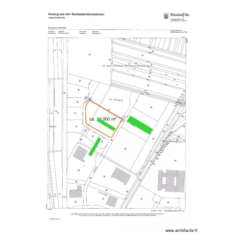 R&uuml;lzheim. Grundriss mit 