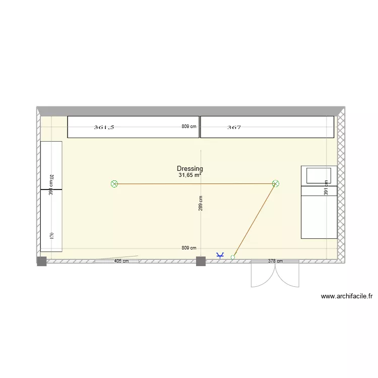 Dressing. Grundriss mit 