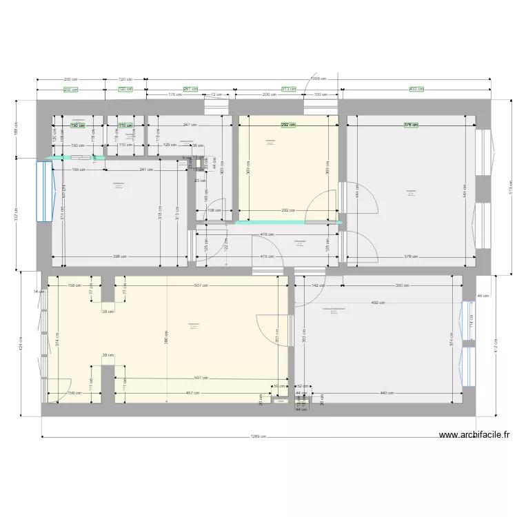 B 79 EG 5 nur Maße. Grundriss mit B 79 EG 5 nur Maße. Grundriss mit