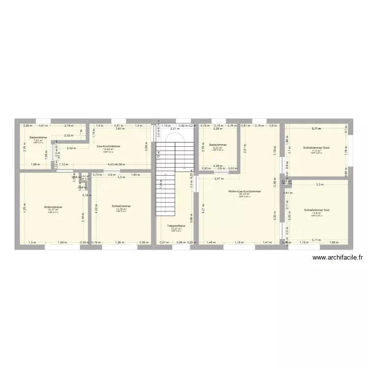 Moratneustetten 26 - OG. Grundriss mit 11 Räume und 125 m² Moratneustetten 26 - OG. Grundriss mit 11 Räume und 125 m²