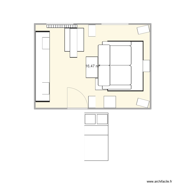 Plan1. Grundriss mit 0 Raum und 0 m2