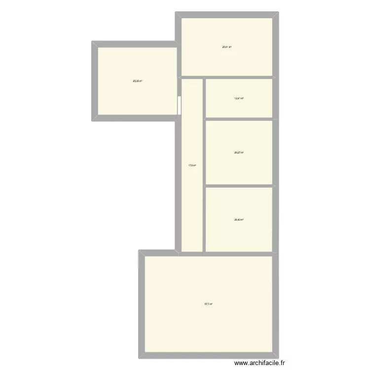 OG - Halle (-0.8) + Hautteil (-0.5) + Flur 150, Weniger Gallerie. Grundriss mit 7  und 179 m²