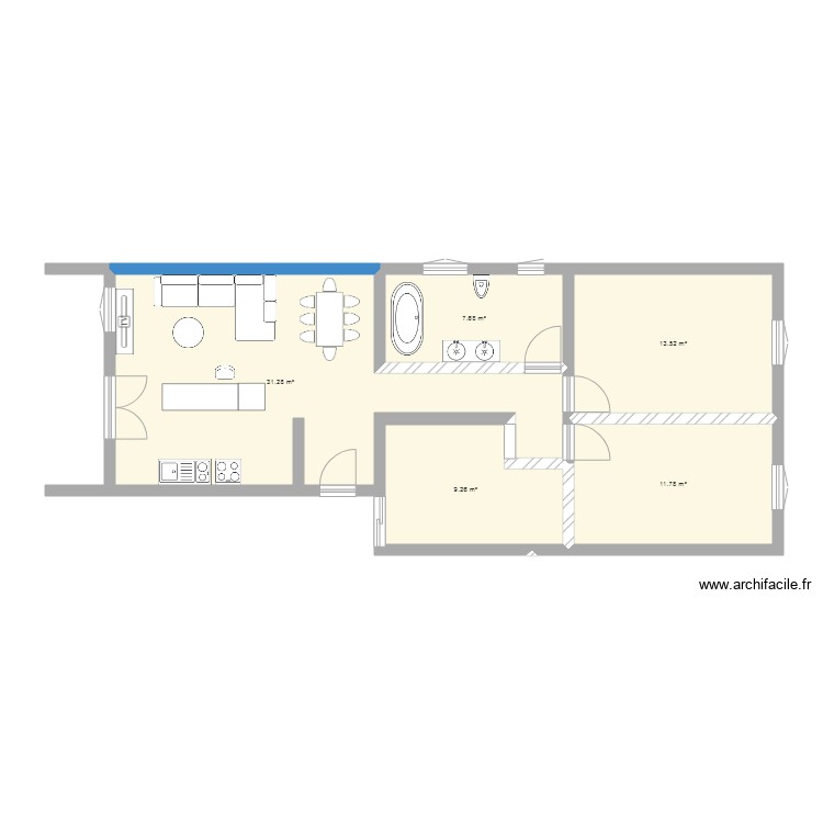 dAR. Grundriss mit 0 Raum und 0 m2