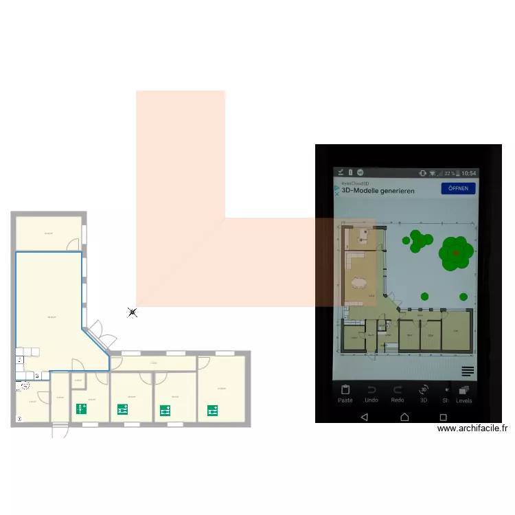 L Haus. Grundriss mit 