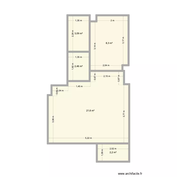 Klinnerweg. Grundriss mit 5  und 38 m²