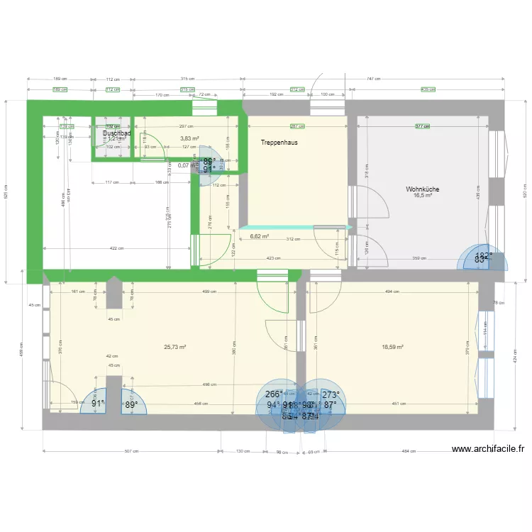 B 79 EG 6 nur Grundriss. Grundriss mit 