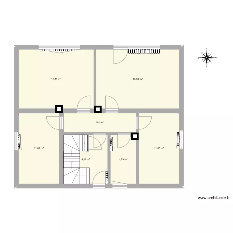Erdgeschoss. Grundriss mit 7 und 77 m² Erdgeschoss. Grundriss mit 7 und 77 m²