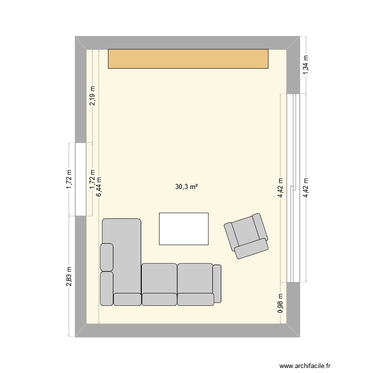 Wohnzimmer. Grundriss mit 0 Raum und 0 m2