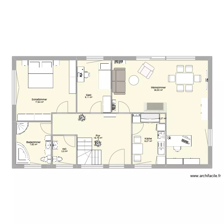 Ahneby Osterstraße 1 EG. Grundriss mit 8 und 100 m² Ahneby Osterstraße 1 EG. Grundriss mit 8 und 100 m²