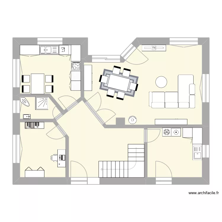 Grundriss01-1. Grundriss mit 3  und 84 m²