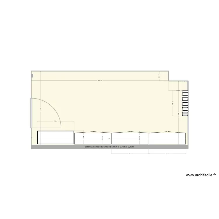 Werkstatt. Grundriss mit 1 Raum und 12 m² Werkstatt. Grundriss mit 1 Raum und 12 m²