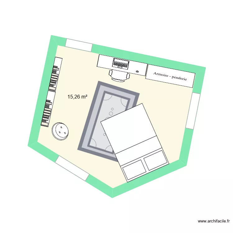 CHAMBRE LOUISE. Grundriss mit 1  und 15 m²