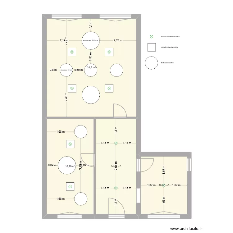 Grundriss_EG_Deckenspiegel. Grundriss mit 4  und 74 m²