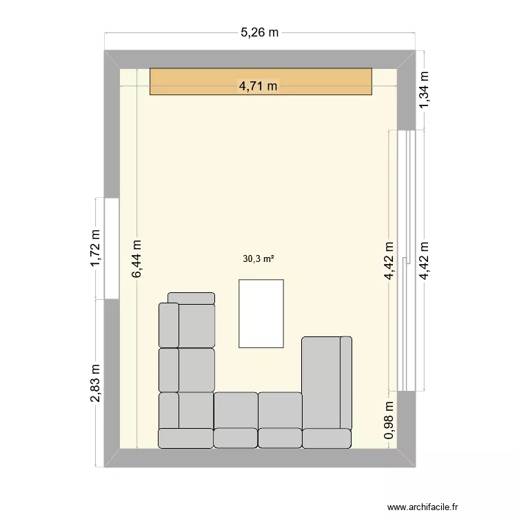 Wohnzimmer1. Grundriss mit 1 und 30 m² Wohnzimmer1. Grundriss mit 1 und 30 m²