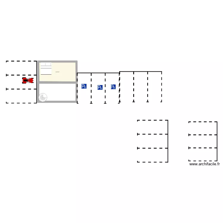 parking. Grundriss mit 