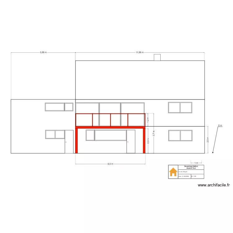 S&uuml;den. Grundriss mit 
