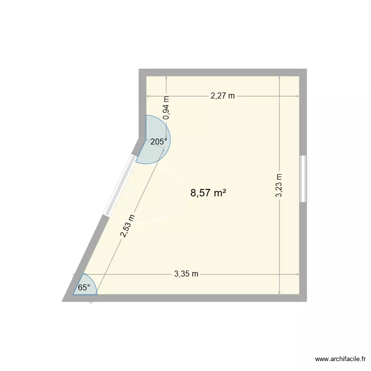 Oscar. Grundriss mit 1 und 9 m² Oscar. Grundriss mit 1 und 9 m²