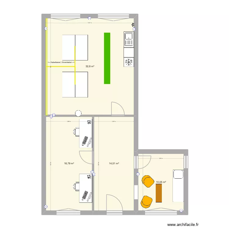 Grundriss_EG_30.01. Grundriss mit 4  und 74 m²