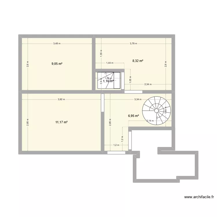 Ziethener Stra&szlig;e 90 vorne EG. Grundriss mit 5  und 37 m²