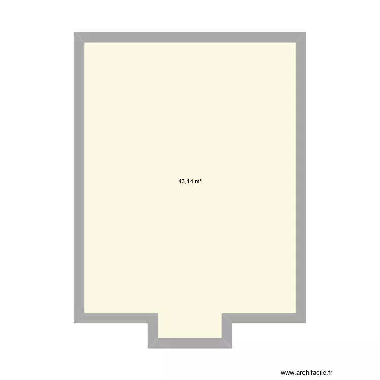test. Grundriss mit 1 Raum und 43 m² test. Grundriss mit 1 Raum und 43 m²