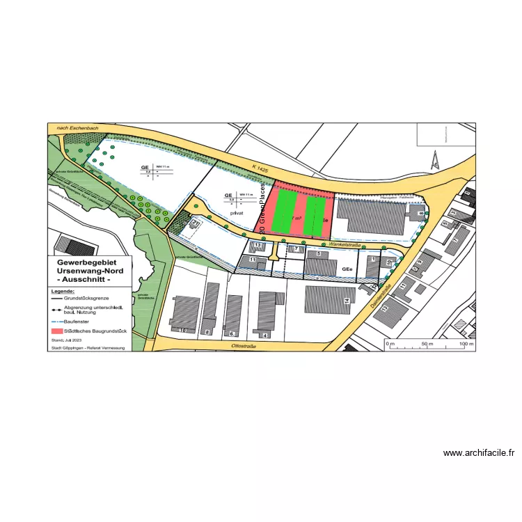 G&ouml;ppingen. Grundriss mit 